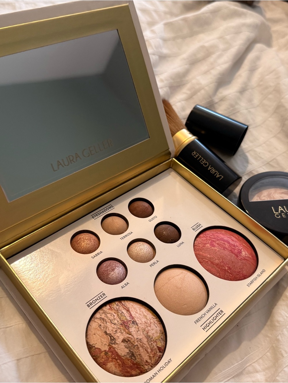Laura Geller Tuscan Dreams Pallet, Kabuki Brush & Baked Balance Bundle of 3